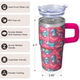 thumbnail image 3 of 20OZ Unicorn Tumbler with Handle Double Wall Insulated Cup Great Gifts for Women Perfect for Birthday Christmas and Grocery Shopping Trips, 3 of 6