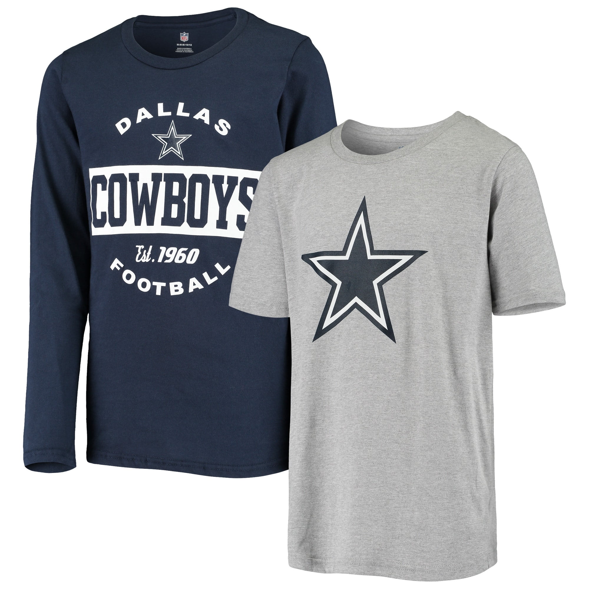 Women's Dallas Cowboys Navy Ensley Sequin V-Neck T-Shirt