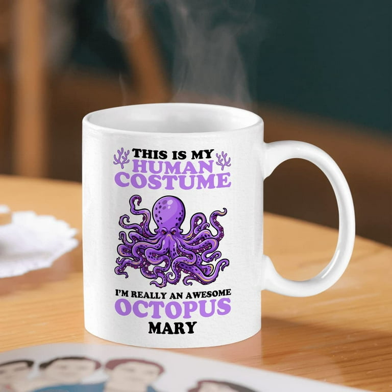 Personalized Octopus Edge to Edge Coffee Mug 11oz Unifury