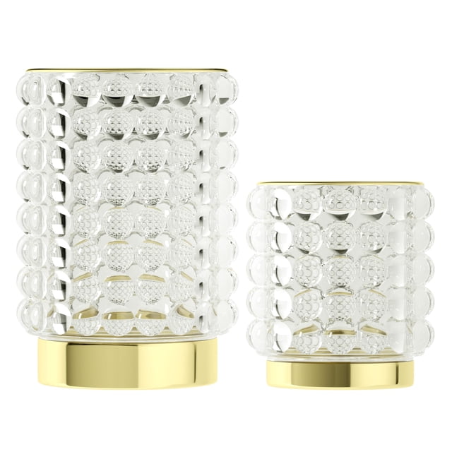 Organizador de brochas de maquillaje AzeekMon, cristal transparente, vintage