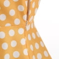 thumbnail image 6 of Blmnix Women Dress Tent Vintage Dress Polka Dot Dress Under Dress Short Sleeve Yellow Collared Cocktail-Length Casual Dresses for Women Summer,M, 6 of 6