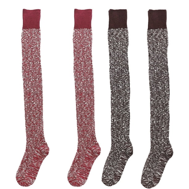 Calcetines para botas de invierno, calentador de piernas extralargo vintage, medias altas hasta la rodilla