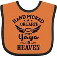 thumbnail image 3 of Inktastic Handpicked for Earth by My Yaya in Heaven with Angel Wings Boys or Girls Baby Bib, 3 of 4