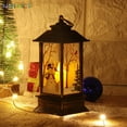 thumbnail image 2 of BadPiggies Christmas Vintage Santa Candle LED Light Lamp Hanging Lantern Xmas Home Decor, 2 of 9