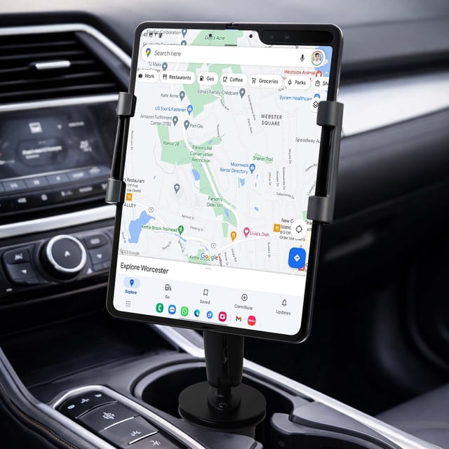 Mighty Mount Cup Holder Mount for Samsung Galaxy Z Fold Industrial Tablet Car Holder
