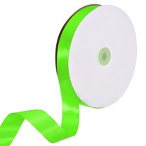 Uxcell Satin Ribbon, Single Face Polyester Satin Ribbon for Gift Wrapping, Crafts Fruit Green 1 inch