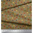 thumbnail image 2 of Soimoi Poly Georgette Fabric Dot & Triangle Geometric Printed Craft Fabric by The Yard 52 Inch Wide, 2 of 3