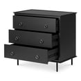 thumbnail image 5 of Moe's Home Collection Reagan 3 Drawer Nightstand Black Wood Nightstands, 5 of 6