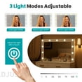 thumbnail image 5 of EDX Vanity Desk with Mirror and Lights, Makeup Vanity Table with Hair Dryer & Power Outlet, 2-Drawer Dressing Table for Bedroom,White, 5 of 9