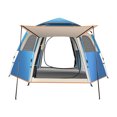 thumbnail image 1 of Carpa de campamento Oxford paños pop - up automático impermeable carpa familiar de dos pisos mochila de senderismo azul 5 - 8 personas, 1 of 10