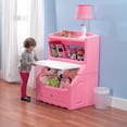 thumbnail image 4 of Step2 2-in-1 Toy Box & Art Lid, Kids Toy Storage Bin & Organizer, Easel & Chest in One, Made of Durable Plastic, For Toddlers 2+ Years Old, Pink, 4 of 5