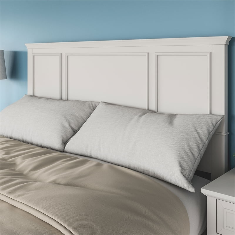 Kingfisher Lane Queen Panel Headboard in Off White Walmart