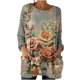 thumbnail image 3 of TaTaai Vintage Printed Long Sleeve Tees With Pockets for Women 2026 Casual Loose Fit Round Neck Blouse Retro Fashion Tops Soft Lightweight Comfort Gift, 3 of 7