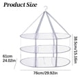 thumbnail image 3 of Foldable 3-Tier Sweater Drying Rack, Hanging Mesh Clothing Dryer for Laundry Room, Multi-Purpose Stainless Steel Air Dry Rack, A Clothes Rack, 3 of 5