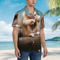 thumbnail image 6 of Golden Monkey Men'S 3d Print Casual Button Down Shirts, Novelty Hawaiian Short Sleeves L, 6 of 8