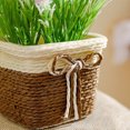 thumbnail image 7 of Yonrjhukm Artificial Flower Potted Desktop Ornaments, Faux Green Plant Table Decoration, Silk Cloth Artificial Flowers with Woven Basket for Home, Office, and Hotel Decoration, 7 of 7