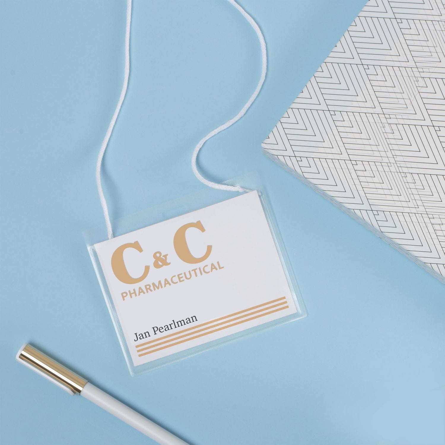 Avery Badges avec cordes pour imprimantes à laser ou jet d'encre, 3" x 4" - 5393