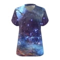 thumbnail image 4 of Fesfesfes Women Tops Women's Fashion Casual Print Astral V-neck Short Sleeve T-shirt Fitted Shirts for Women XL(US:10), 4 of 5