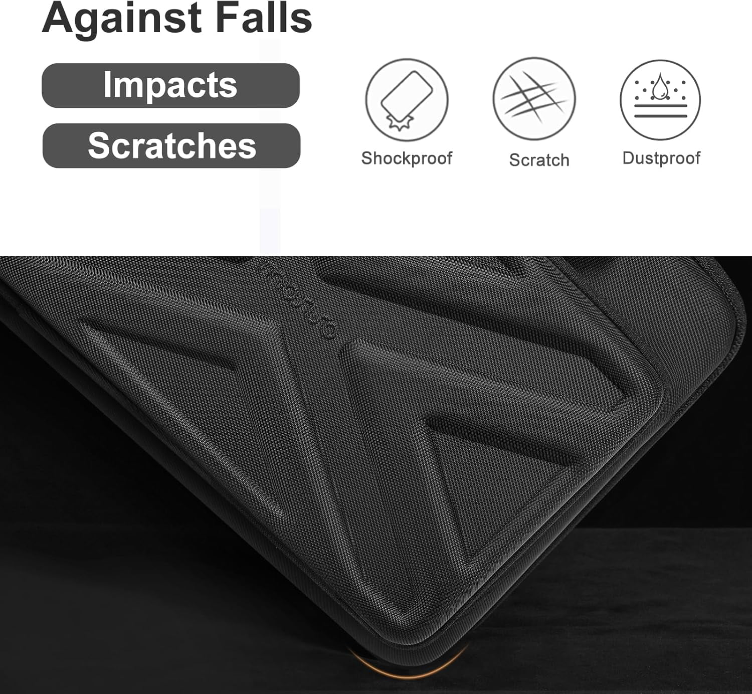 MOSISO Hard Shell Laptop Case for Men Women,15-15.6 inch Computer Bag Compatible with MacBook, HP, Dell, Lenovo, Asus, Notebook,13.3 inch Laptop Bag with Front Pocket & Shoulder Strap
