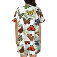 thumbnail image 6 of Susaid Multicolored Butterflies Print Women's Pajama Set, Button-Up Sleepwear with Elastic Waist Shorts, Perfect for Lounging, Yoga, Beach, and Casual Wear-4X-Large, 6 of 7