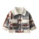 thumbnail image 2 of Cowsor Toddler Baby Boys and Girls Plaid Shirts Jacket Long Sleeve Lapel Button Down Top Outwear Clothes, 2 of 5