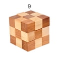 thumbnail image 1 of Wooden IQ Game Bamboo Interlocking Kong Ming Lock Classic Toys Brain Teaser Puzzle Toy 9, 1 of 8