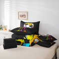 thumbnail image 6 of Erosebridal Watercolor Ice Cream Football Kids 7-Piece Twin Bedding Sets,Soccer Sport Games Ball Lover Bedding Comforter Set,Reversible Black, 6 of 7