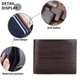 thumbnail image 3 of Cartera de hombre de cuero minimalista delgada con bolsillo frontal y doblez de cuero suave, 3 of 5