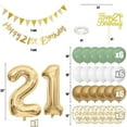 thumbnail image 2 of 21st Birthday Decorations, Sage Green Gold 21st Birthday Decorations For Her, Including Happy Birthday Banner, Cake Topper, Balloons Set For Birthday Party Supplies, 2 of 6