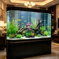 thumbnail image 7 of Artificial Aquatic Plants for Aquarium, Plastic Fake Seaweed and Lotus Flower Fish Tank Decor, Realistic Greenery for Freshwater and Saltwater Tanks, Easy to Clean and Fish Safe, 7 of 7