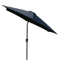 thumbnail image 5 of 8.8 ft Outdoor Aluminum Patio Umbrella, Market Umbrella with 33 Pounds Round Resin Umbrella Base, Crank lift & Push Button Tilt, Navy Blue, 5 of 9