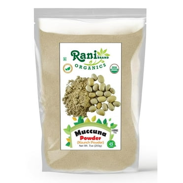 Rani Organic Mucuna Powder (Kaunch Powder) 7oz (200g) ~ All Natural | No Color | Gluten Friendly | Vegan | Non-GMO | Kosher | No Salt or fillers | Indian Origin | USDA Organic Certified