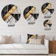 thumbnail image 4 of Designart "Marble Granite Agate with Gold Accents IX" Modern Geometric Oversized Wall Clock, 4 of 5
