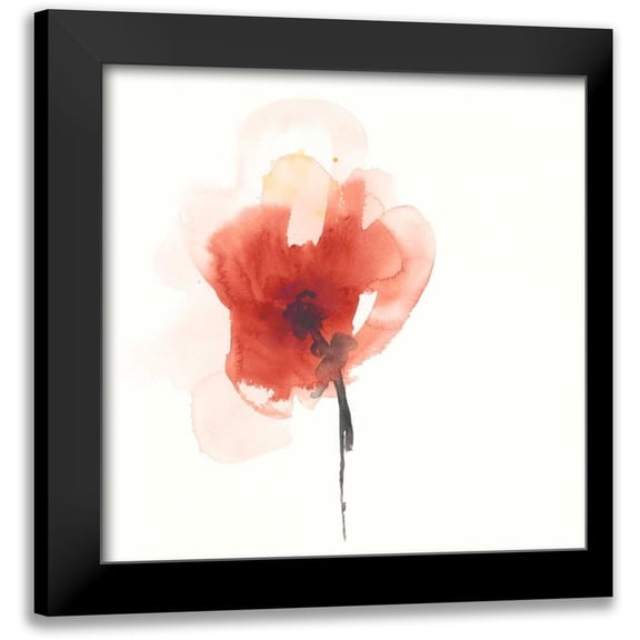 Vess, June Erica 12x12 Black Modern Framed Museum Art Print Titled - Expressive Blooms IV