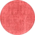 thumbnail image 1 of Ahgly Company Indoor Round Oriental Red Industrial Area Rugs, 7' Round, 1 of 4