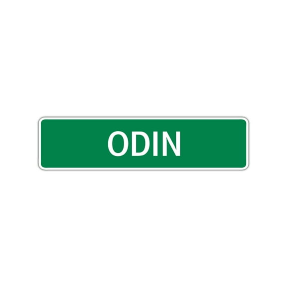Odin Boys Children Name Letter Printed Plaque Decoration Label Indoor Outdoor Wall Novelty Aluminum Sign 4"x13.5"