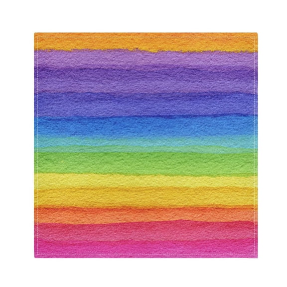 1 Pack 20'' x20" Satin Table Napkins Dinner Napkins for wedding Party Decoration events Watercolor Rainbow Colors