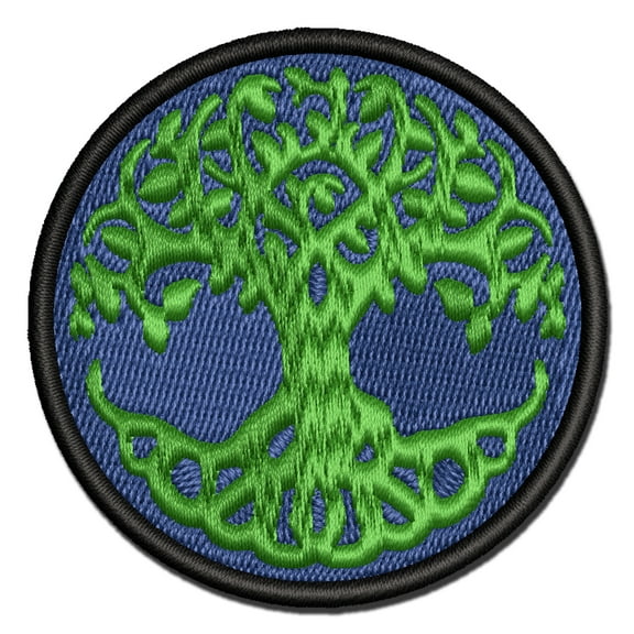 Tree of Life Applique Multi-Color Embroidered Iron-On Patch - 2.5 Inch Small