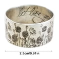 thumbnail image 3 of Clearance! Rings Kitecy Drawelry Personalized Birth Flower Ring Sterling Silver Engraved Month Floral 15 Wildflowers Daisy Finger Forever Love Wedding Promise Couple Rings Band Jewelry Gifts for Her, 3 of 7