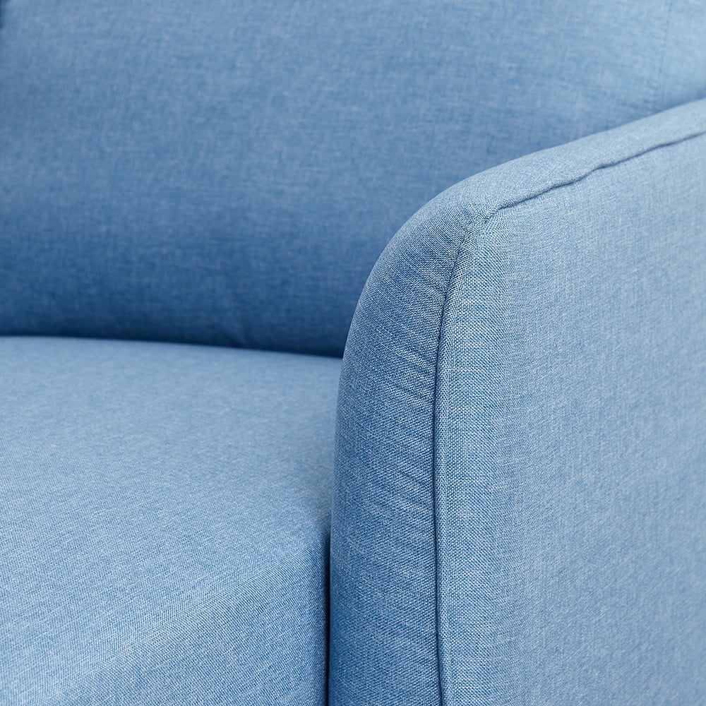 Kepooman Modern Velvet Fabric Convertible L-Shape Sectional Sofa Couch, Blue Kepooman Modern Velvet Fabric Convertible L-Shape Sectional Sofa Couch, Blue