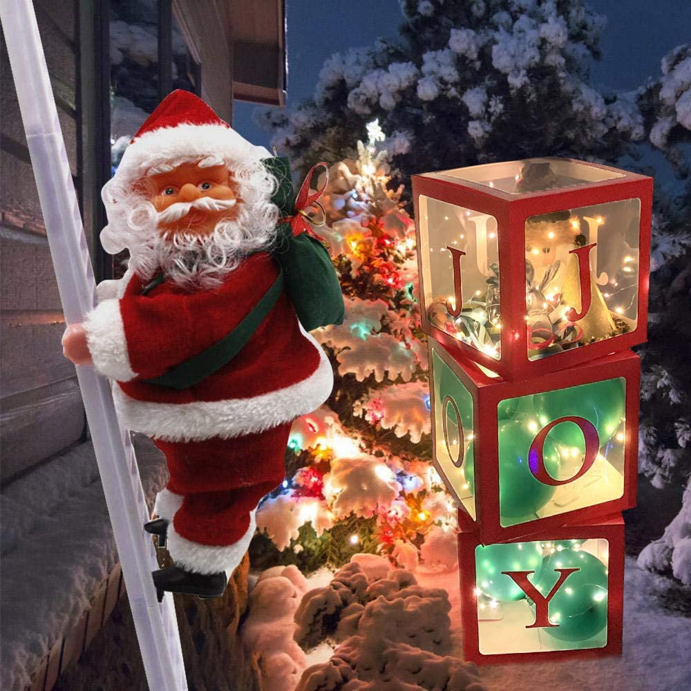 Santa Snowman Merry Christmas Letters LED string lights ELF Decor Multi-color 