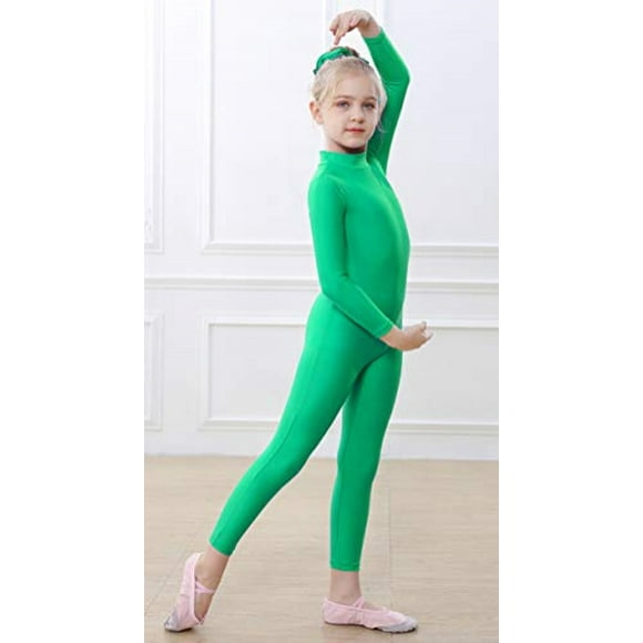 Niños Niñas Unitas de Spandex de Una Pieza, Unitard de Cuello Tortuga de Manga Larga, Cats YgneeDom YgneeDom