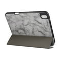 thumbnail image 4 of SaniMore Tri-fold Stand Case for iPad 10th Generation 10.9" 2022, PU Leather Marble Case Shockproof TPU Back [Auto Wake/Sleep + Pen Holder] Full Protective Fashion Tablet Case for iPad 2022, Black, 4 of 7
