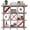 Distressed White, variant on Tic Tac Toe Toilet Paper Holder, 9 Roll Storage Organizer with Top Shelf, Paulownia Wood, Distressed White Bathroom Decor