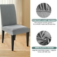 thumbnail image 2 of Dining Chair Covers Set of 4, Stretch Dining Room Cushion Cover Non-Slip Elastic Protectors for Wedding Kitchen Party Hotel, 2 of 6