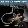 thumbnail image 2 of ABS Wheel Speed Sensor for Mercedes-Benz ML350 Durable No.A1635422118 Rear Right ABS Speed Sensor 2 Pcs, 2 of 6