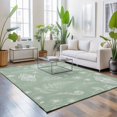 thumbnail image 3 of 3'x5' Area Rugs, Sage Green Butterfly Botanical Indoor Outdoor Area Rug for Living Room Bedroom, Summer Plants Line Art Washable Bathroom Rugs Kitchen Floor Carpet Mats Home Decor Aesthetic, 3 of 8