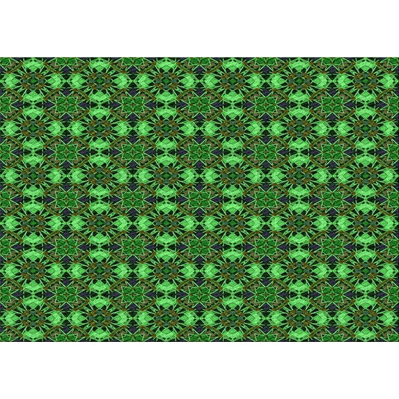 Ahgly Company Indoor Rectangle Patterned Dark Forest Green Area Rugs, 4' x 6'