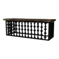 thumbnail image 1 of Benzara - Shelf - spool - reclaimed wood - black, brown, 1 of 5