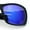 Black, Blue, variant on Mens Matte Classic Rectangular Wrap Around Biker Plastic Sunglasses All Black